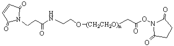 MAL-PEG-SCM (Maleimide-PEG-Succinimidyl Carboxymethyl NHS ester))