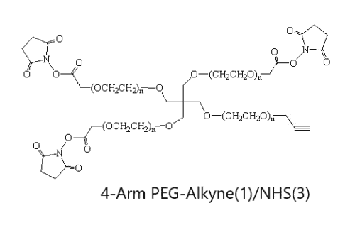4 Arm PEG Alkyne1 NHS3