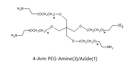 4 Arm PEG Amine3 Azide1