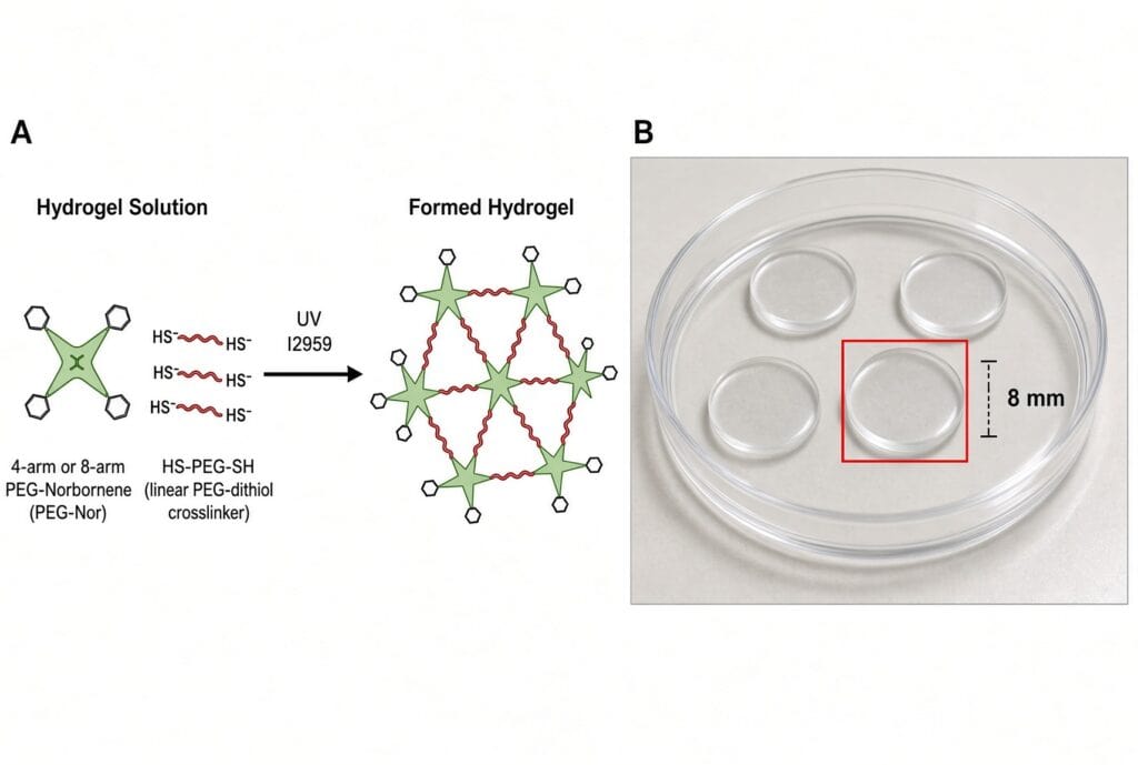 PEG Norbornene Thiol Hydrogel