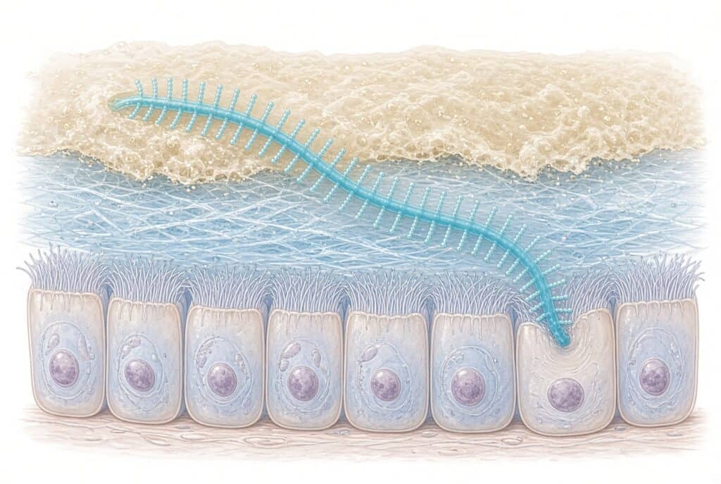 Worm like bottlebrush PEG nanocarrier for airway delivery